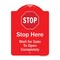 Signmission Stop Wait For Gate To Open Completely W/ Heavy-Gauge Aluminum Sign, 24" x 18", RW-1824-9883 A-DES-RW-1824-9883 - alternate 1